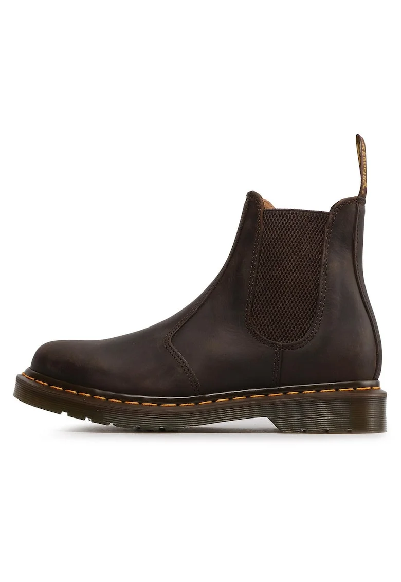 Ghete barbati, Dr Martens, piele naturala, maro, talpa plata