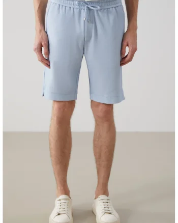 Pantaloni scurti de trening texturati, Albastru deschis