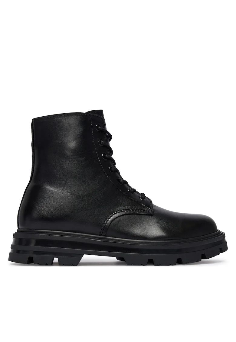 Ghete barbati,  piele naturala, negru,