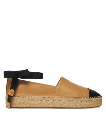 Espadrile dama,  piele naturala, maro