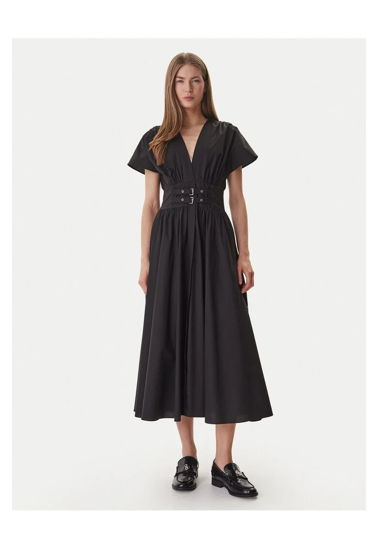Rochie casual,  bumbac, negru