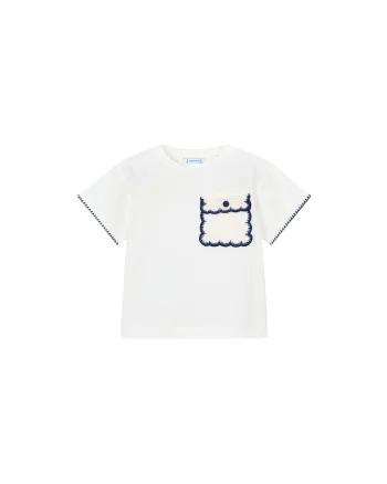 Tricou copii,  bumbac, ecru, 92% bumbac