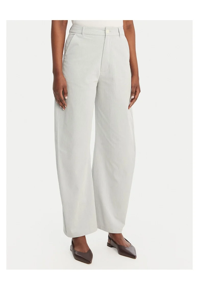 Pantaloni dama,  bumbac, albastru deschis
