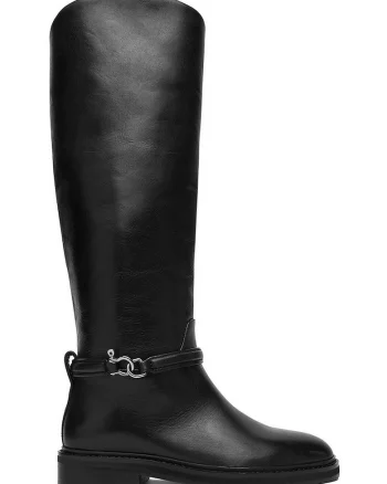 Cizme dama,  piele naturala, negru, design clasic