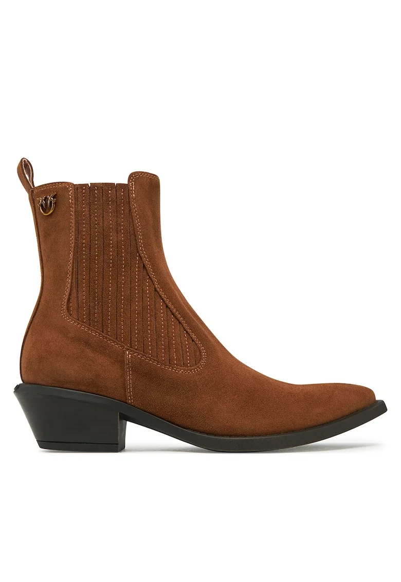 Cizme dama,  cowboy, piele naturala, maro,