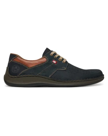 Pantofi barbati,  piele naturala, albastru, confortabil