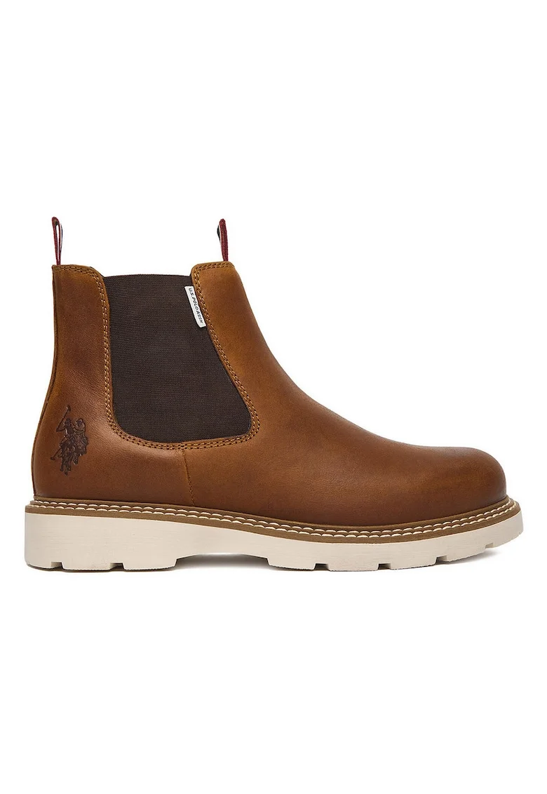 Ghete de barbati,  piele naturala, maro