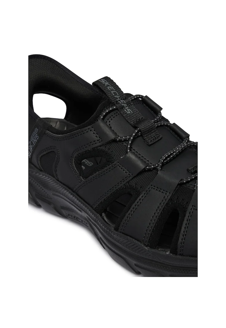 Sandale barbat,  piele naturala, negru,
