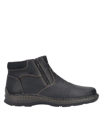 Ghete casual, barbati,  05362-00 negru, piele naturala