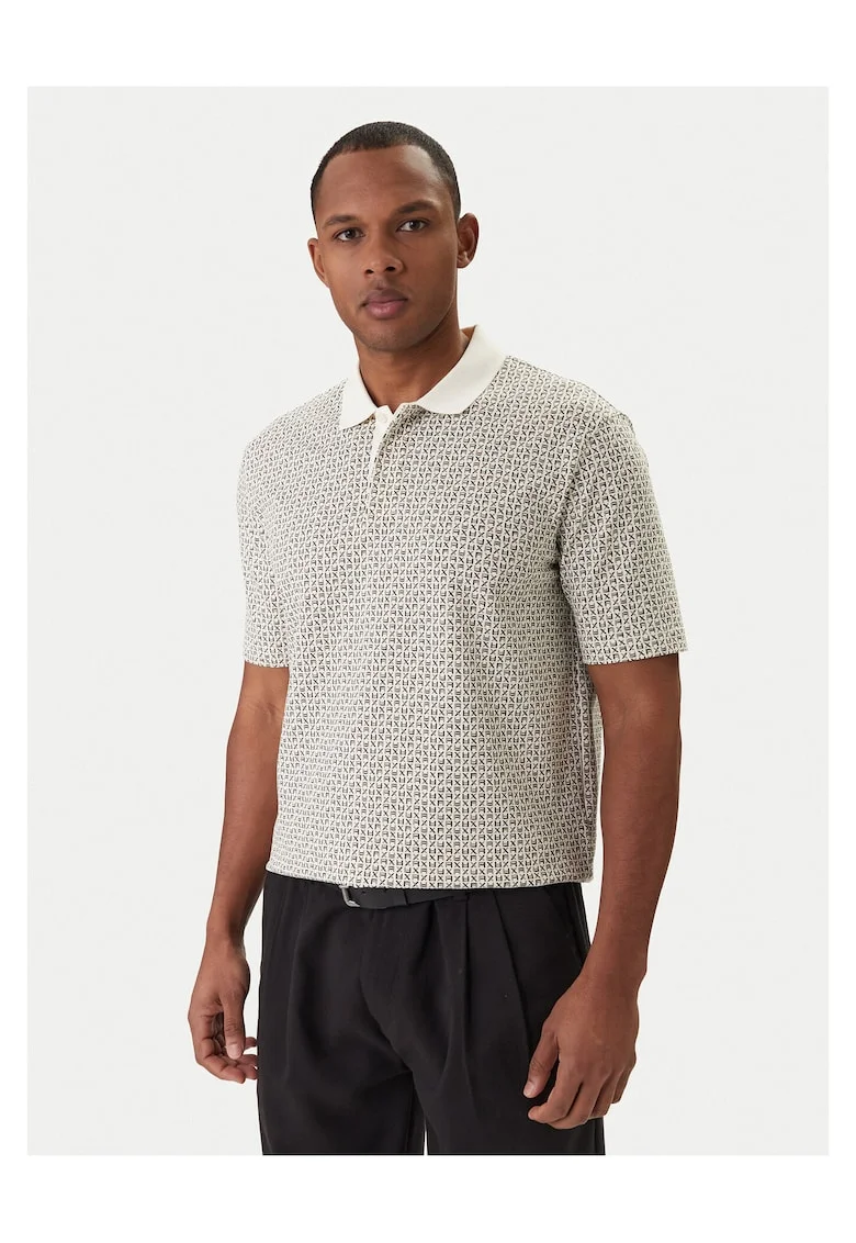Tricou barbati,  96% bumbac, ecru, 4% elastan, Ecru