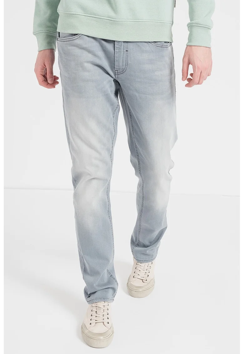 Blugi slim fit cu aspect decolorat Twister, Gri carbune