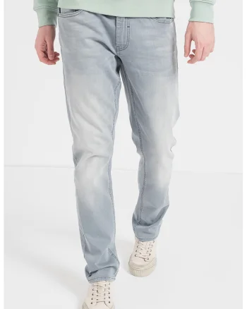 Blugi slim fit cu aspect decolorat Twister, Gri carbune