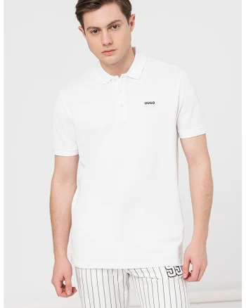 Tricou polo din bumbac pique Donos, Alb murdar