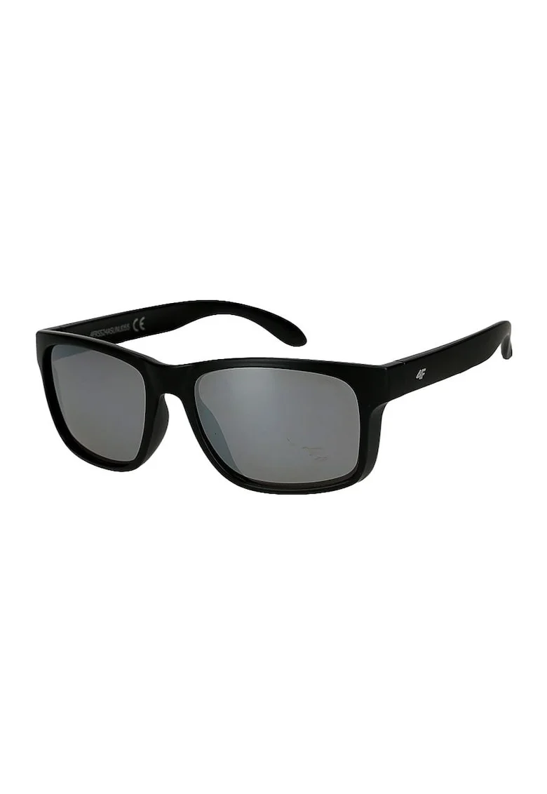 Ochelari de soare  unisex, cu lentile oglinda, negri, marime universala