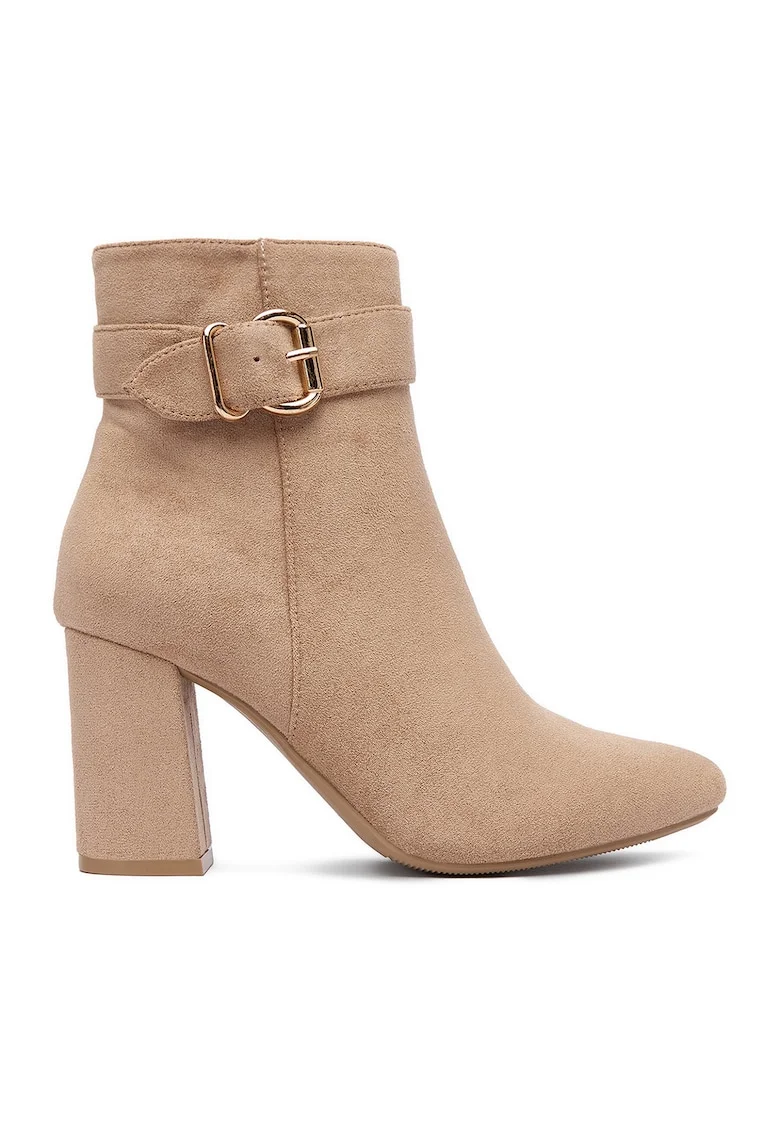 Botine dama HX18052A-61,  Textil, Bej,