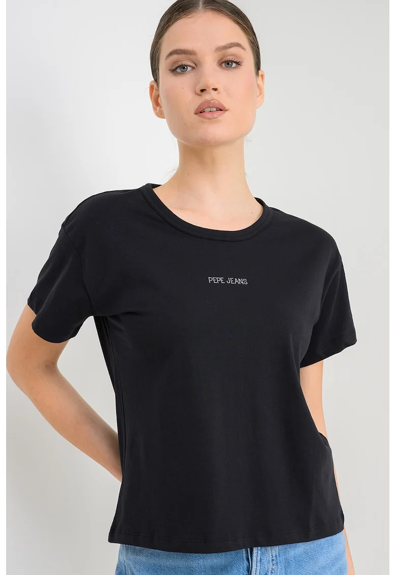 Tricou din bumbac Mia, Negru