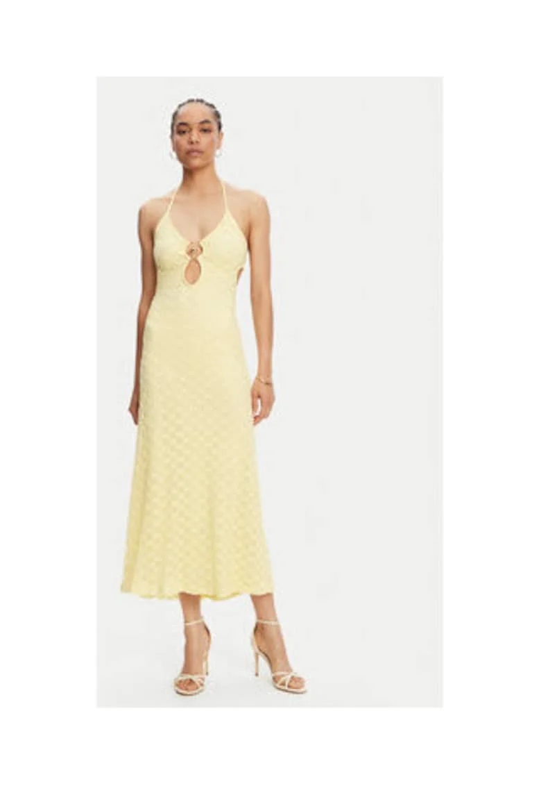 Rochie  galben, 45% poliamida, 56158, Galben