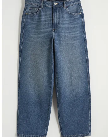 Blugi regular-fit cu talie medie, Bleumarin