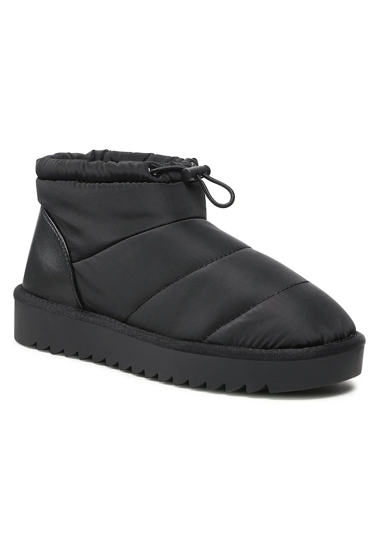 Cizme dama,  negru, material textil,