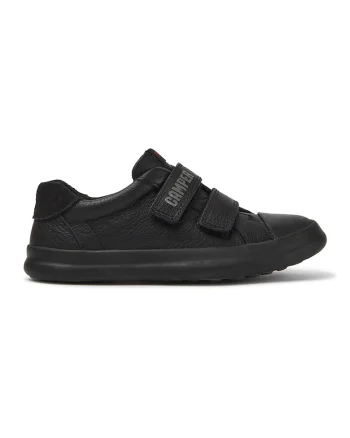 Pantofi sport de piele cu velcro si varf intarit Pursuit 8479, Negru