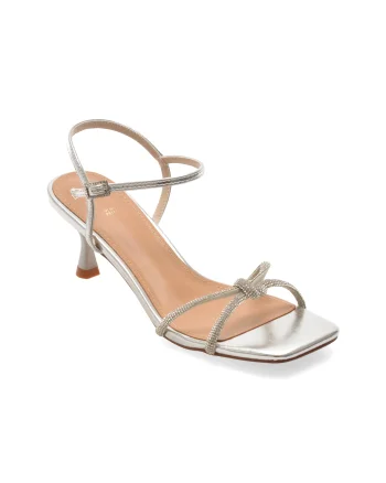 Sandale elegante EPICA argintii, 928, din piele ecologica