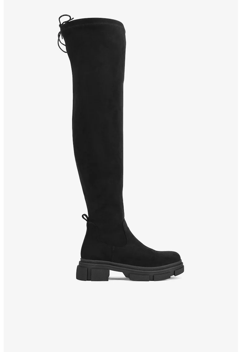 Cizme dama  5905588887096, Textil, Negru, Negru