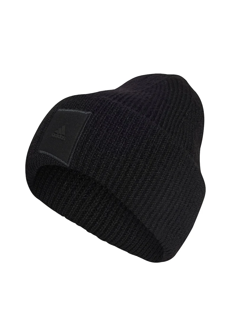 Caciula elastica cu aplicatie logo Wid Crew, Negru
