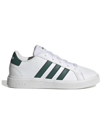 Pantofi sport din piele ecologica Grand Court 2.0, Alb/Verde inchis