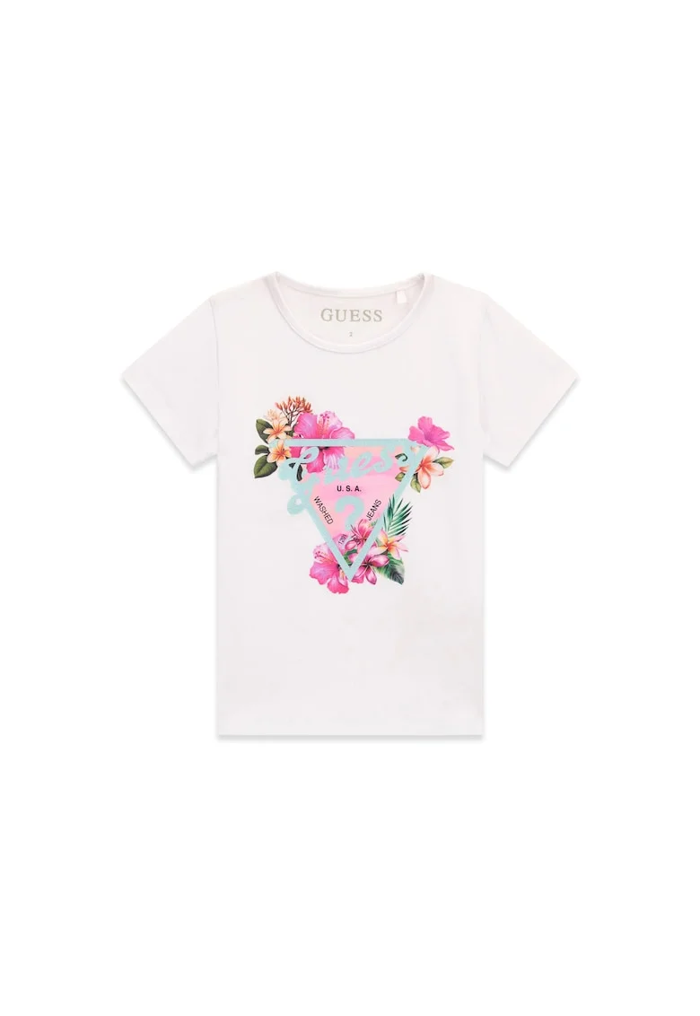 Tricou copii,  95% bumbac, 5% elastan, Alb