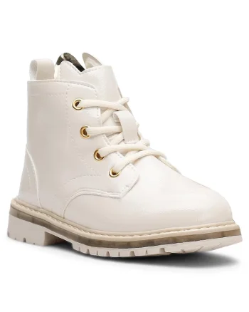 Ghete Fete,  piele ecologica, fermoar, Alb
