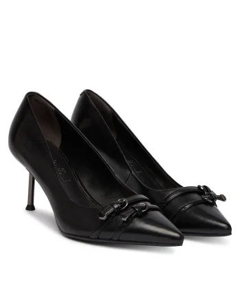 Pantofi dama  stiletto piele naturala, Negru