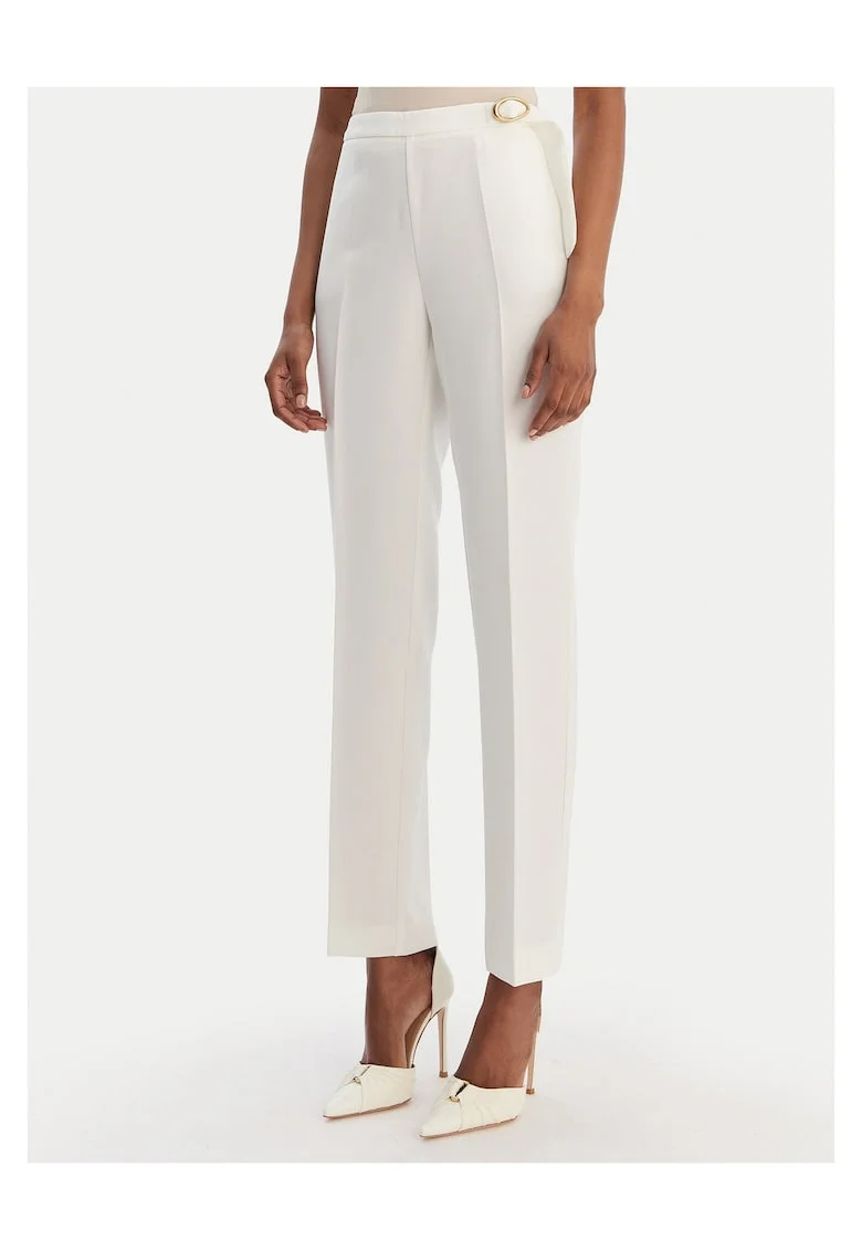 Pantaloni dama,  poliester, ecru, Ecru