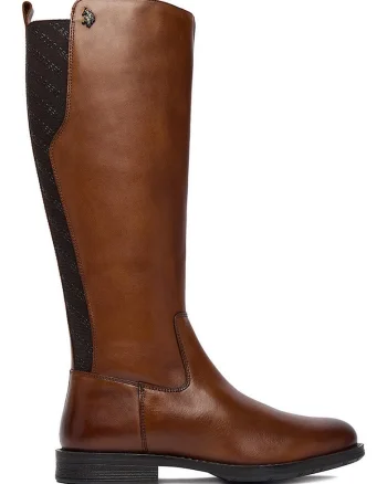 Cizme dama,  piele naturala, toc bloc, maro, Maro