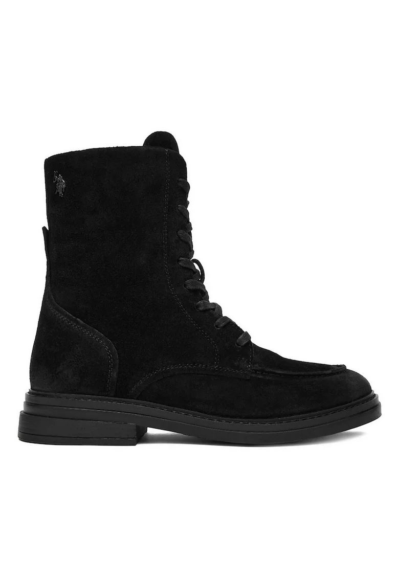 Ghete dama,  piele naturala, Negru