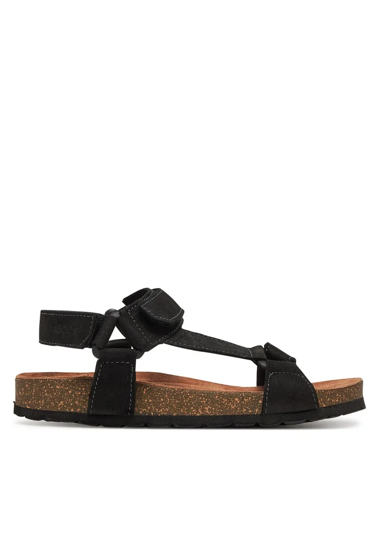 Sandale  Piele naturala, Negru, Negru