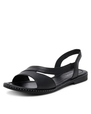 Sandale joase dama  piele naturala, Negru