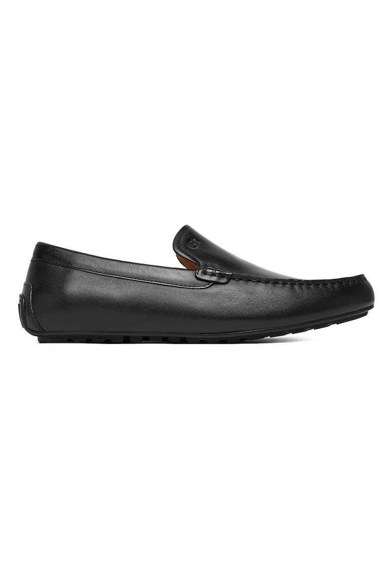 Mocasini  pentru barbati, piele naturala, negru, Negru