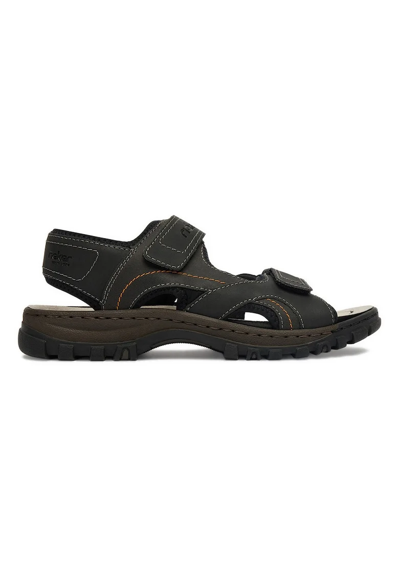 Sandale  negru, material textil, Negru