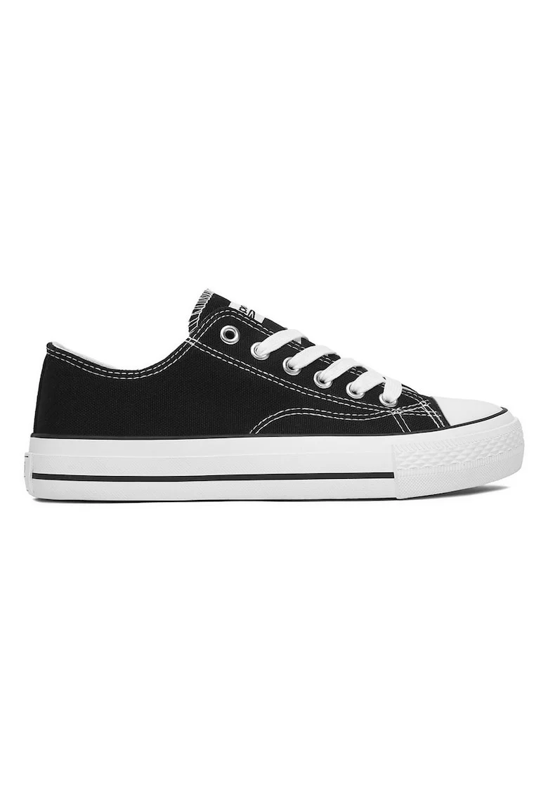 Tenisi dama  textil negru, Negru
