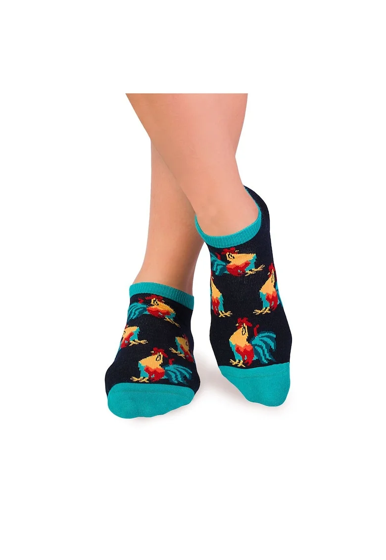 Sosete scurte bumbac organic COLOUR COTTON Rooster Sneaker NAVY