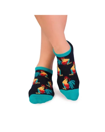 Sosete scurte bumbac organic COLOUR COTTON Rooster Sneaker NAVY
