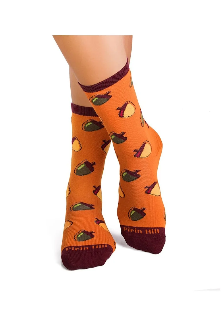Sosete bumbac organic COLOUR COTTON AUTUMN ACORNS Orange