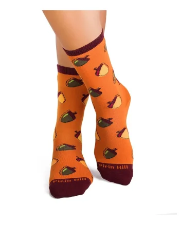 Sosete bumbac organic COLOUR COTTON AUTUMN ACORNS Orange