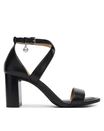 Sandale negre Michael Kors toc stabil, Negru