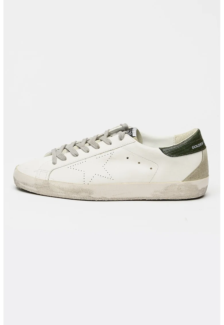 Pantofi sport Super-Star Skate din piele ecologica, Verde deschis/Alb murdar