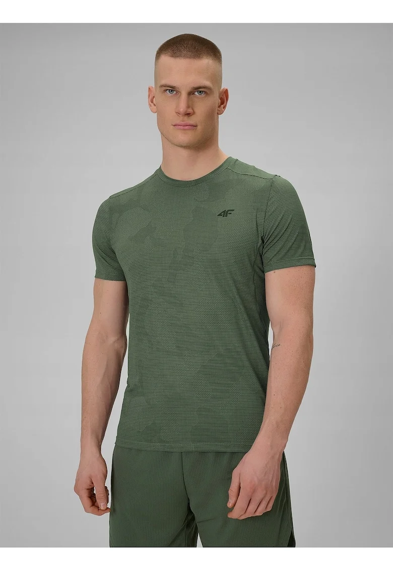 Tricou barbati  khaki regular, uscare rapida, 4FDry