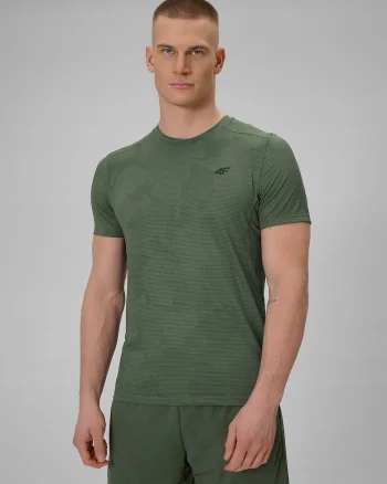 Tricou barbati  khaki regular, uscare rapida, 4FDry