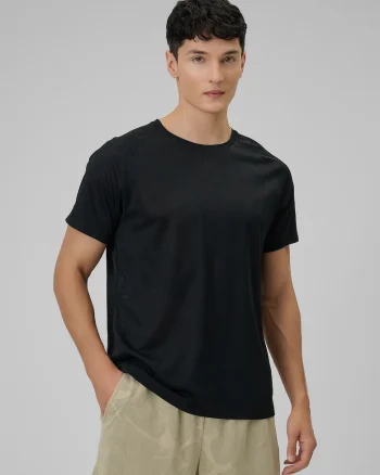 Tricou barbati,  negru, uscare rapida, regular