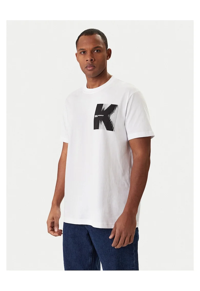 Tricou barbati,  bumbac, alb, Alb