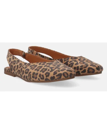 Balerini cu design slingback din piele nubuc